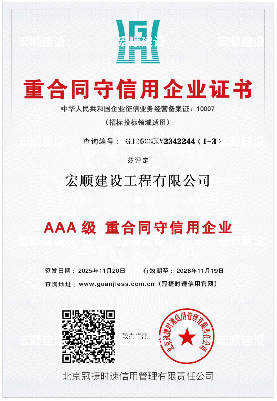 AAA級重合同守信用企業(yè)